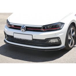 Накладка сплиттер на передний бампер на Volkswagen Polo VI GTI